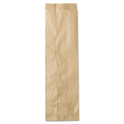 Liquor-takeout Quart-sized Paper Bags, 35 Lb Capacity, 4.25" X 2.5" X 16", Kraft, 500 Bags