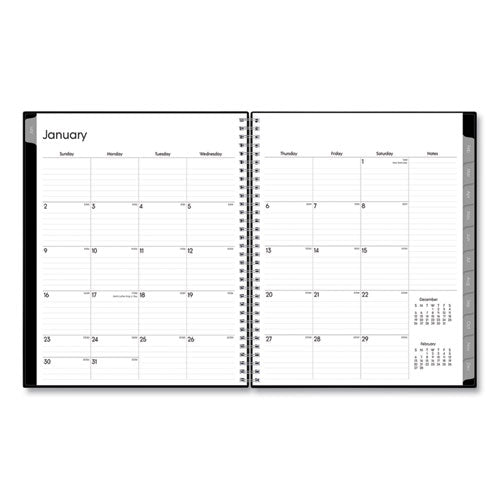 Enterprise Weekly/monthly Planner, Enterprise Formatting, 11 X 8.5, Black Cover, 12-month (jan To Dec): 2024