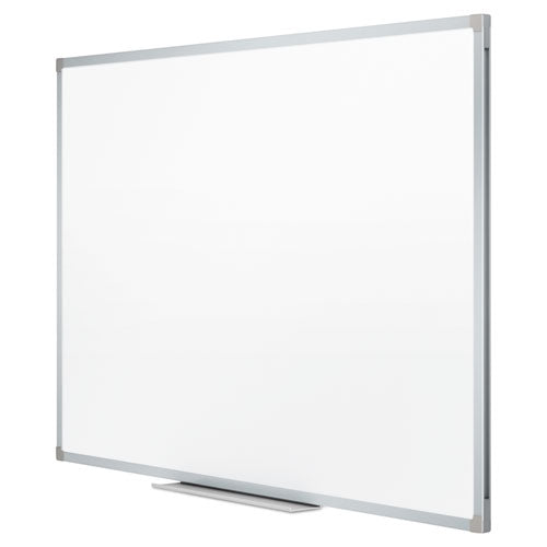 Dry Erase Board With Aluminum Frame, 36 X 24, Melamine White Surface, Silver Aluminum Frame