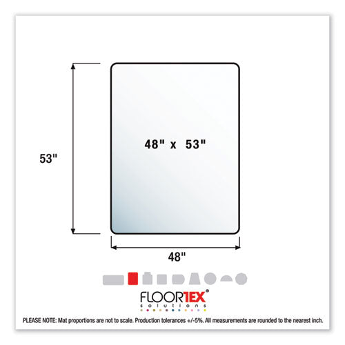 Cleartex Ultimat Polycarbonate Chair Mat For Low/medium Pile Carpet, 48 X 53, Clear