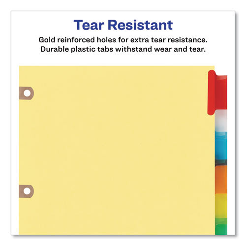 Insertable Big Tab Dividers, 8-tab, Double-sided Gold Edge Reinforcing, 11 X 8.5, Buff, Assorted Tabs, 1 Set