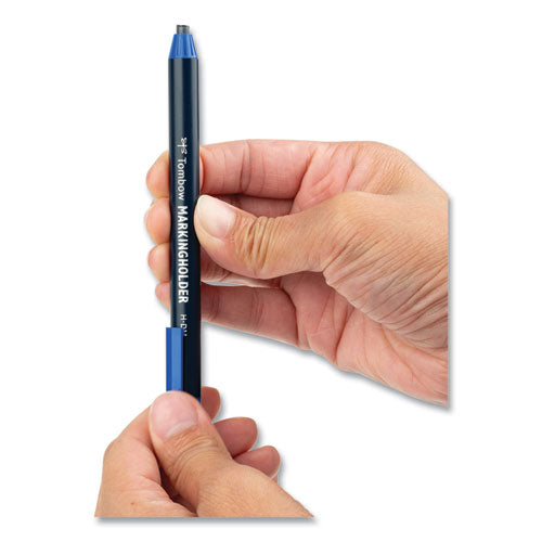 Wax-based Marking Pencil, 4.4 Mm, Blue Wax, Navy Blue Barrel, 10/box