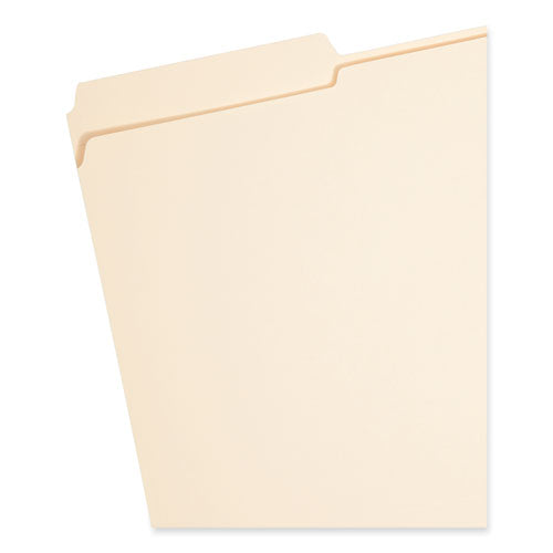 Top Tab Fastener Folders, 1/3-cut Tabs: Assorted, 0.75" Expansion, 1 Fastener, Legal Size, Manila Exterior, 50/box