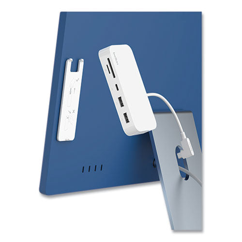 Connect 6-in-1 Multiport Hub With Mount, White