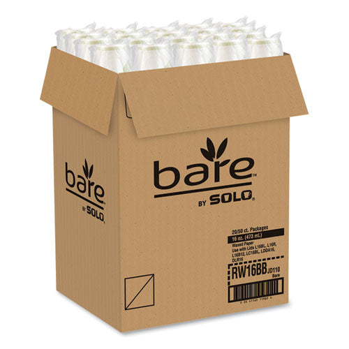 Bare Eco-forward Paper Cold Cups, 16 Oz, Green/white, 100/sleeve 10 Sleeves/carton