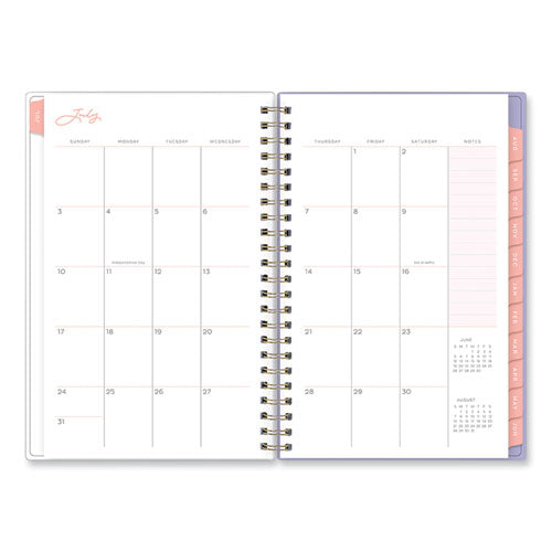 Margaret Jeane Geo Tile Academic Weekly/monthly Planner, 8 X 5, Blue/peach Cover, 12-month (july To June): 2022 To 2023