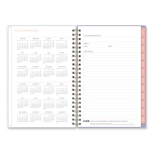 Margaret Jeane Geo Tile Academic Weekly/monthly Planner, 8 X 5, Blue/peach Cover, 12-month (july To June): 2022 To 2023