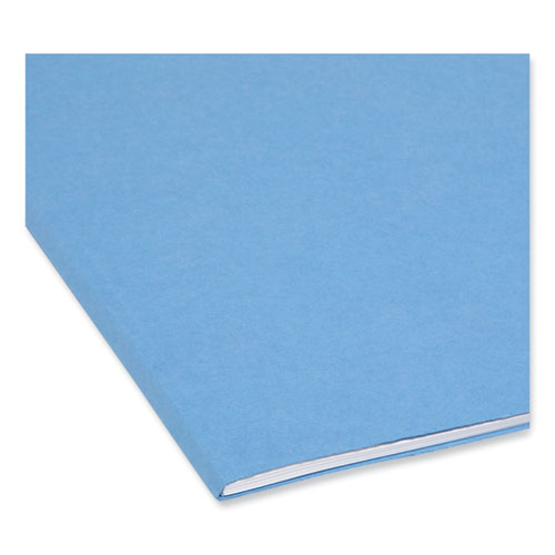 Reinforced Top Tab Colored File Folders, 1/3-cut Tabs: Assorted, Letter Size, 0.75" Expansion, Blue, 100/box