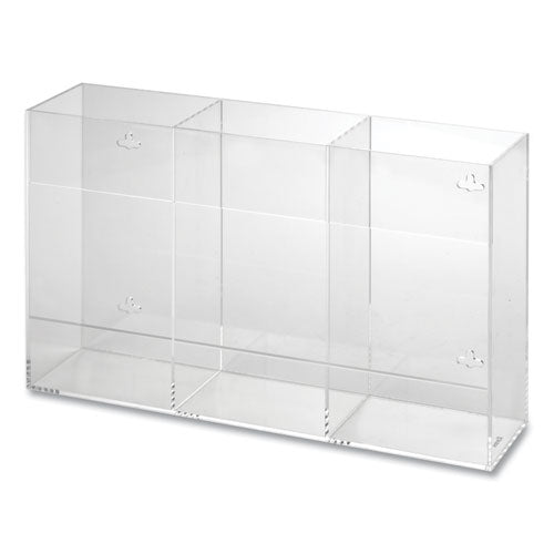 Triple Glove Dispenser, 10 X 4 X 16, Clear