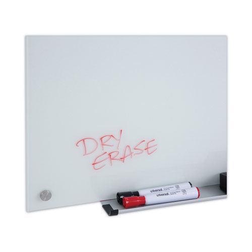 Frameless Glass Marker Board, 72 X 48, White Surface