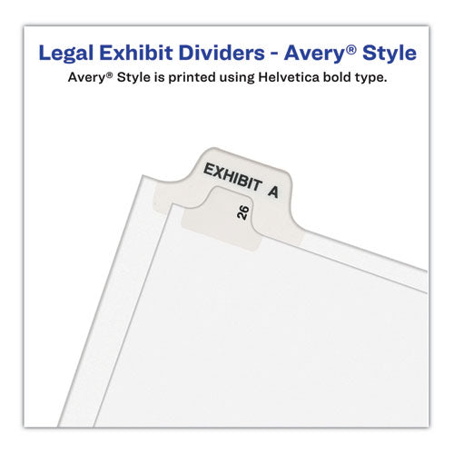 Preprinted Legal Exhibit Side Tab Index Dividers, Avery Style, 10-tab, 53, 11 X 8.5, White, 25/pack, (1053)