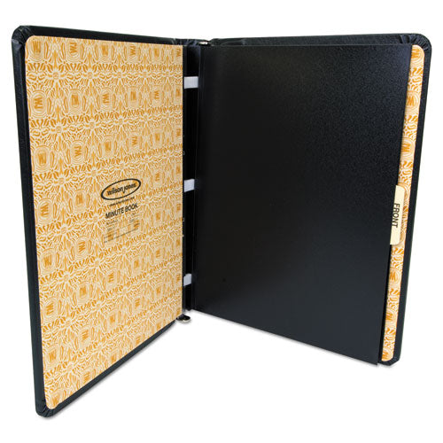 Looseleaf Corporation Minute Book, 1-subject, Unruled, Black/gold Cover, (250) 11 X 8.5 Sheets