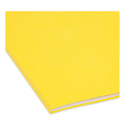 Reinforced Top Tab Colored File Folders, 1/3-cut Tabs: Assorted, Legal Size, 0.75" Expansion, Yellow, 100/box