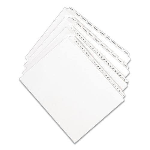 Preprinted Legal Exhibit Side Tab Index Dividers, Allstate Style, 25-tab, 101 To 125, 11 X 8.5, White, 1 Set, (1705)