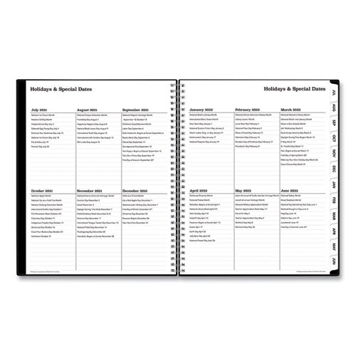 Teacher's Weekly/monthly Lesson Planner, One Week Per Two-page Spread (nine Classes), 11 X 8.5, Black Cover, 2023 To 2024