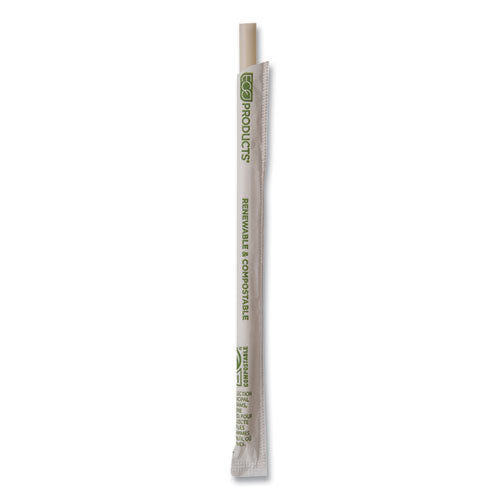 Renewable And Compostable Pha Straws, 7.75", Natural White, 2,000/carton