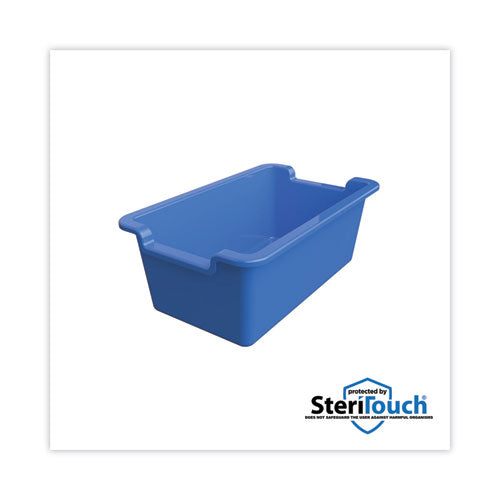 Antimicrobial Rectangle Storage Bin, Blue