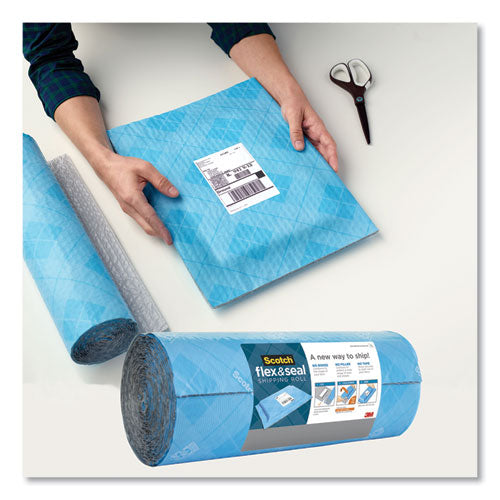 Flex And Seal Shipping Roll, 15" X 200 Ft, Blue/gray