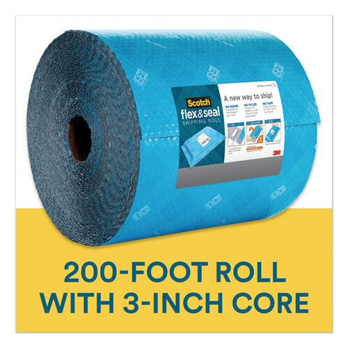 Flex And Seal Shipping Roll, 15" X 200 Ft, Blue/gray