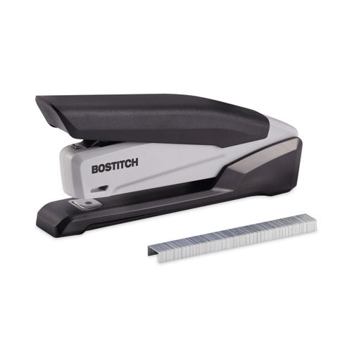 Ecostapler Spring-powered Desktop Stapler With Antimicrobial Protection, 20-sheet Capacity, Gray/black