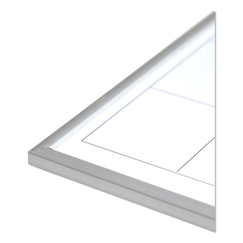 Magnetic Dry Erase Board, Undated One Month, 20 X 16, White Surface, Silver Aluminum Frame