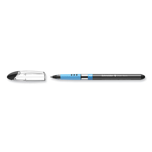 Slider Basic Ballpoint Pen, Stick, Extra-bold 1.4 Mm, Black Ink, Black Barrel, 10/box