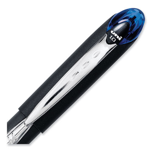 Jetstream Stick Hybrid Gel Pen, Bold 1 Mm, Blue Ink, Black/silver/blue Barrel