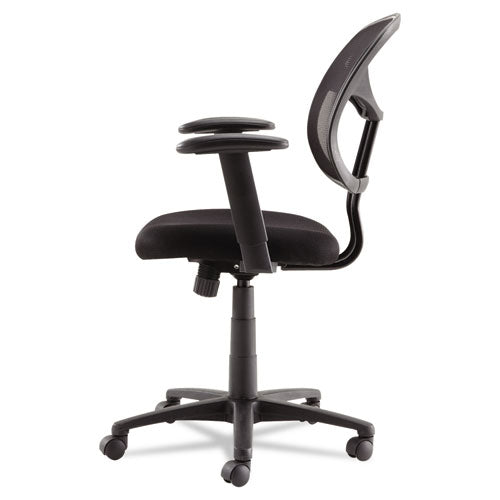 Swivel/tilt Mesh Task Chair With Adjustable Arms, Supports Up To 250 Lb, 17.72" To 22.24" Seat Height, Black