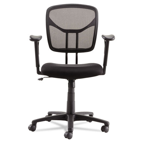 Swivel/tilt Mesh Task Chair With Adjustable Arms, Supports Up To 250 Lb, 17.72" To 22.24" Seat Height, Black