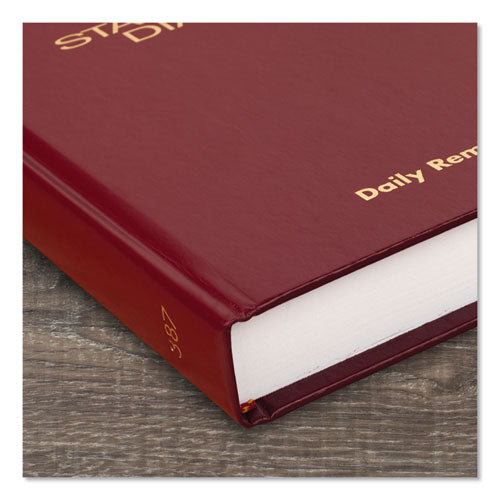 Standard Diary Daily Reminder Book, 2024 Edition, Medium/college Rule, Red Cover, (201) 7.5 X 5.13 Sheets