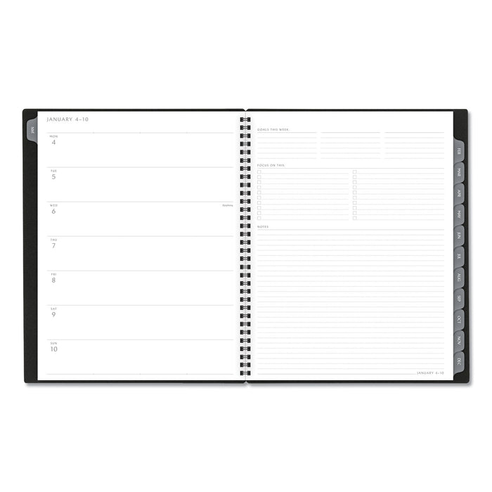 Elevation Poly Weekly/monthly Planner, 11 X 8.5, Black Cover, 13-month (jan To Jan): 2024 To 2025