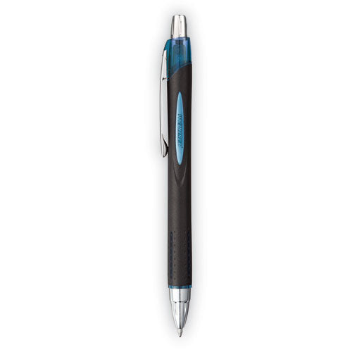 Jetstream Retractable Hybrid Gel Pen, 1 Mm, Blue-infused Black Ink, Black/blue/silver Barrel