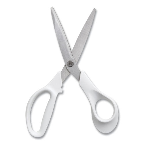 Stainless Steel Scissors, 8" Long, 3.58" Cut Length, Assorted Straight Handles, 2/pack