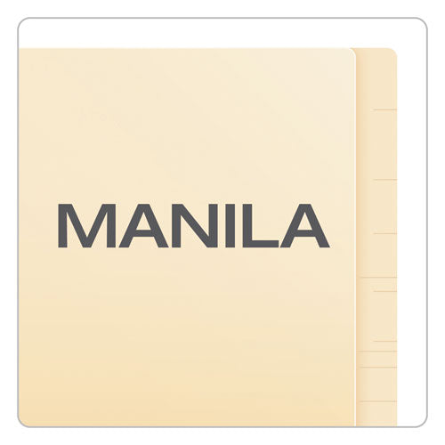 Manila End Tab Expanding Fastener Folders, 2-ply Tabs, 0.75" Expansion, 2 Fasteners, Letter Size, Manila Exterior, 50/box