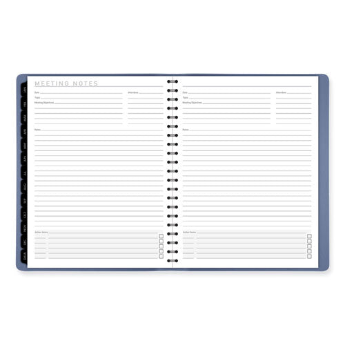 Contemporary Weekly/monthly Planner, 11.38 X 9, Slate Blue Cover, 12-month (jan To Dec): 2024