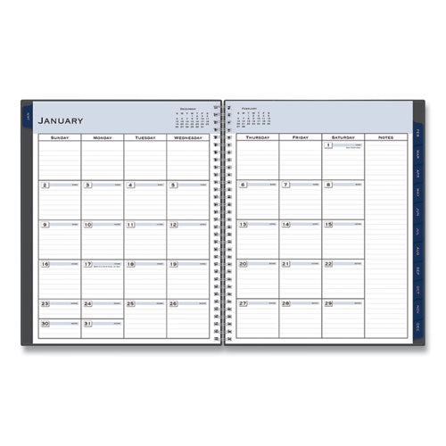 Passages Weekly/monthly Planner, 11 X 8.5, Charcoal Cover, 12-month (jan To Dec): 2024