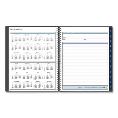 Passages Weekly/monthly Planner, 11 X 8.5, Charcoal Cover, 12-month (jan To Dec): 2024