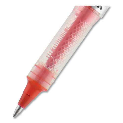 Vision Elite Hybrid Gel Pen, Stick, Bold 0.8 Mm, Red Ink, White/red/clear Barrel