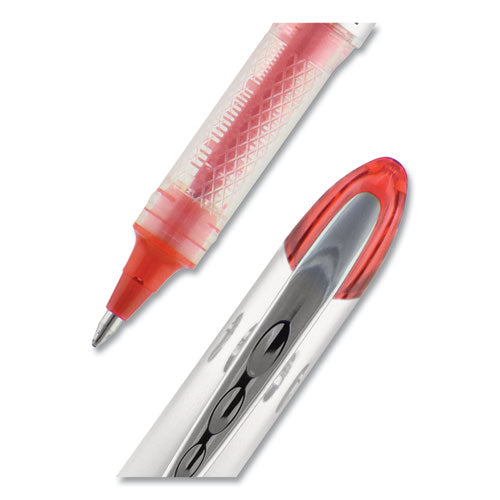 Vision Elite Hybrid Gel Pen, Stick, Bold 0.8 Mm, Red Ink, White/red/clear Barrel