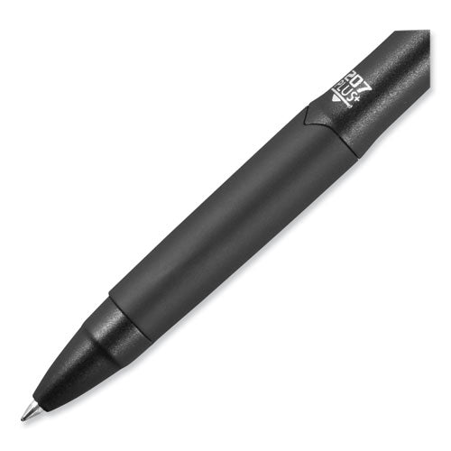 207 Plus+ Gel Pen, Retractable, Medium 0.7 Mm, Blue Ink, Black Barrel, 4/pack