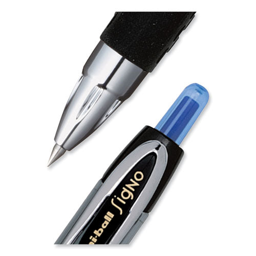 207 Signo Gel Ultra Micro Gel Pen, Retractable, Extra-fine 0.38 Mm, Blue Ink, Clear/black Barrel