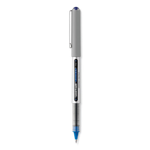 Vision Roller Ball Pen, Stick, Fine 0.7 Mm, Blue Ink, Silver/blue/clear Barrel, Dozen