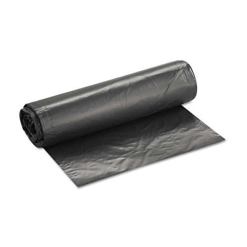 High-density Commercial Can Liners Value Pack, 45 Gal, 19 Microns, 40" X 46", Black, 25 Bags/roll, 6 Rolls/carton