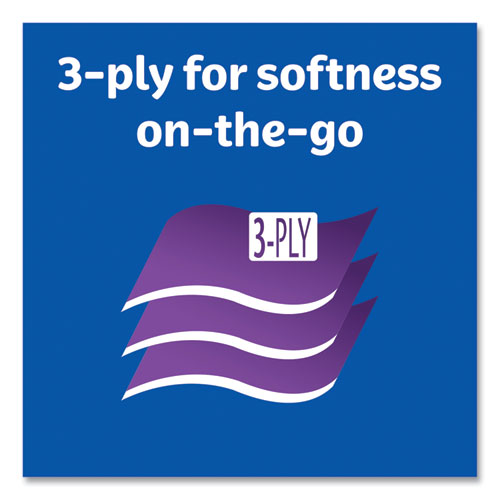 On The Go Packs Facial Tissues, 3-ply, White, 10 Sheets/pouch, 3 Pouches/pack, 36 Packs/carton