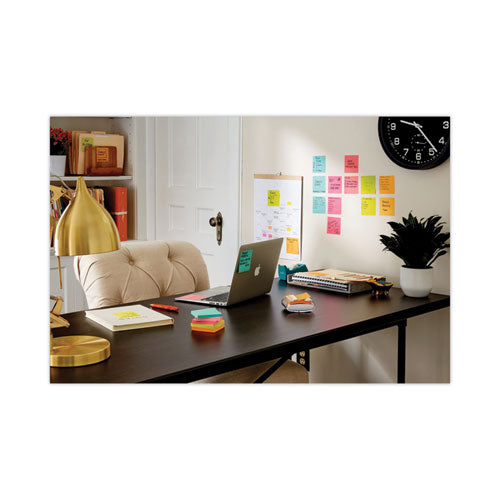 Self-stick Notes Office Pack, 3" X 3", Supernova Neons Collection Colors, 90 Sheets/pad, 24 Pads/pack