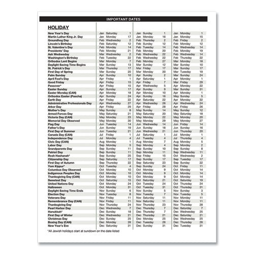 Recycled Monthly 5-year/62-month Planner, 11 X 8.5, Black Cover, 62-month (dec To Jan): 2023 To 2029