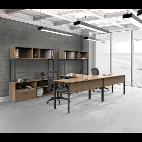 Urban Series Desk Workstation, 59" X 23.75" X 29.5", Ash