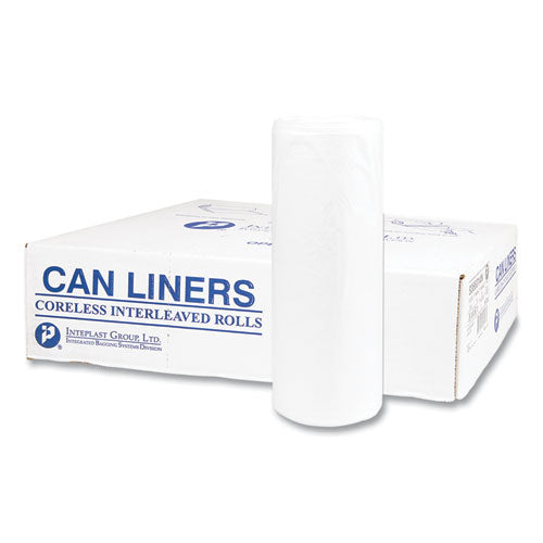 High-density Commercial Can Liners Value Pack, 60 Gal, 12 Microns, 38" X 58", Clear, 25 Bags/roll, 8 Rolls/carton