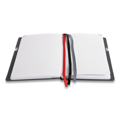 Large Mastery Journal With Pockets, 1-subject, Narrow Rule, Charcoal/red Cover, (192) 10 X 8 Sheets