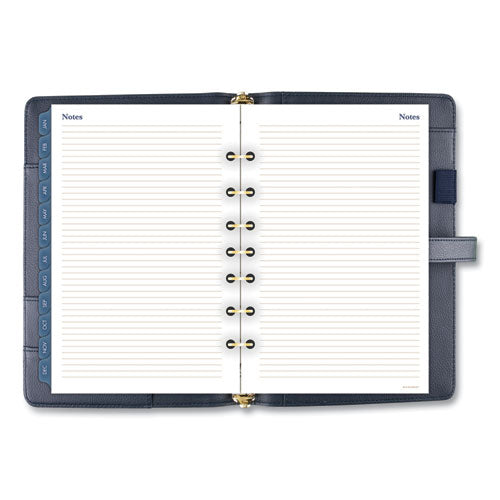 Buckle Closure Planner/organizer Starter Set, 8.5 X 5.5, Navy Blue/gold Cover, 12-month (jan To Dec): Undated